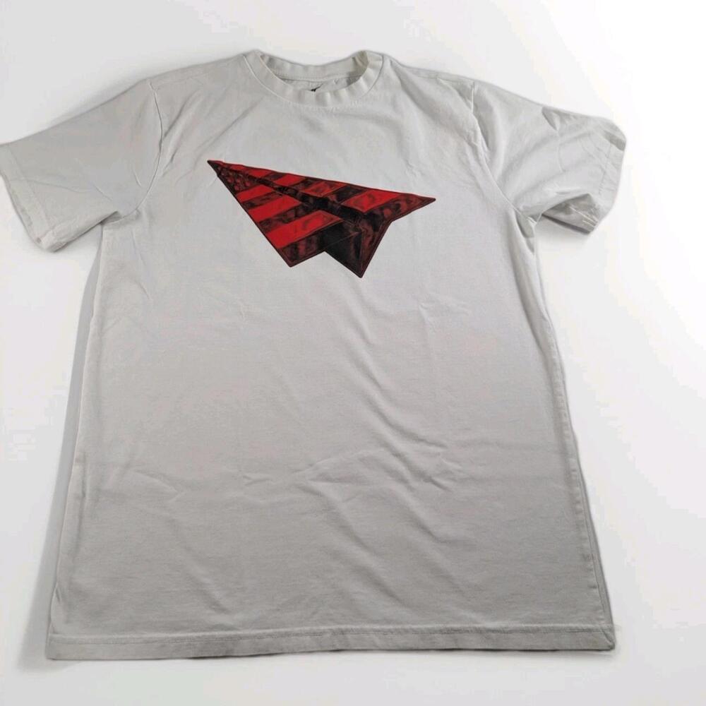 Nike "GREATNESS IS A PROCESS" Paper Airplane T-Shirt Men's M White Red Black...